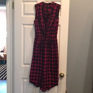 Checkered dress.